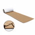 EVA Faux Teak Boat Flooring Sheet Marine Decking Mat Self Adhesive Non Slip Foam for Yacht Caravan & RV (Light Brown & Black, 240cm x 45cm)