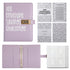 100 Envelope Savings Challenge Binder with Password Lock A5 Cash Stuffing Budget Planner Book Money Organizer for Couples (Purple)