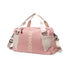 Large Travel Duffle Bag Gym Sports Weekender with Shoe Compartment Wet Pocket Lightweight Carry On Luggage Bag (Pink)