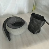 Memory Foam Travel Neck Pillow 360 Support Adjustable Snail Shape Chin Rest for Long Haul Flights Car & Office Portable with Storage Bag (Grey)