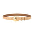 Womens Genuine Leather Belt Retro Gold Buckle Waist Belt for Jeans Dress Coat Fashion Split Cowhide Strap Khaki 105cm