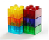 30pcs Large Building Blocks Transparent 2x2 Bricks Compatible Base Parts Educational Construction Toy for Kids Toddlers 6 Colours Mix
