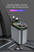 4-in-1 Retractable Car Charger Adapter 120W Max Fast Charging Dual Cables Type-C & Lightning Starry Sky Projector Light 12V-24V for iPhone Samsung