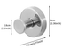 Heavy Duty Stainless Steel Suction Cup Hook Vacuum Wall Hanger Brushed Bright Light No Drill Towel Holder for Bathroom Kitchen & Shower - Waterproof