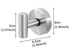 Matte Silver T-Bar Suction Cup Hook Stainless Steel Vacuum Wall Hanger No Drill Robe Towel Holder for Bathroom Kitchen - Heavy Duty