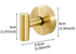 Matte Gold T-Bar Suction Cup Hook Stainless Steel Vacuum Wall Hanger No Drill Robe Towel Holder for Bathroom Kitchen - Heavy Duty