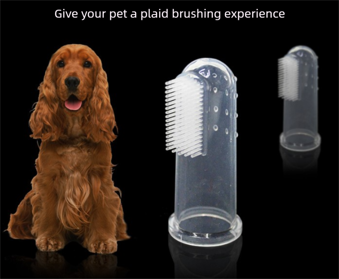 3 PCS Soft Silicone Pet Finger Toothbrush - Gentle Dental Care & Gum Massager for Dogs & Cats - Breath Freshener Cleaning Kit (Blue, Pink, Clear)