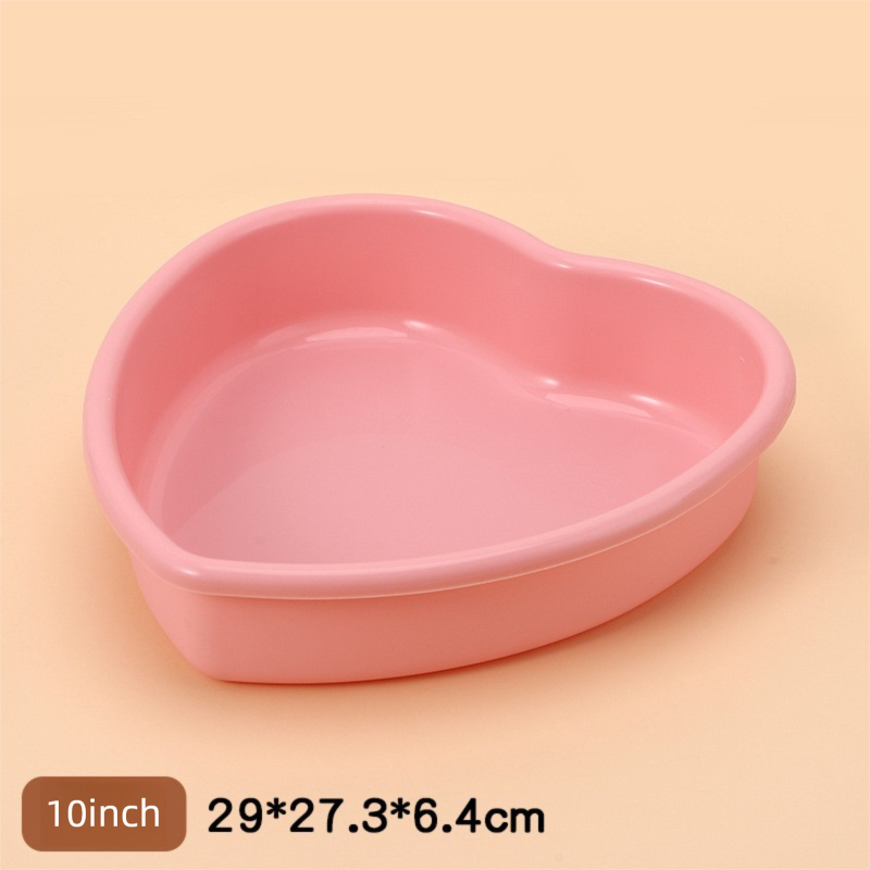 10 Inch Extra Large Heart Shaped Silicone Cake Mould - Pink Non-Stick Baking Pan for Weddings & Big Parties - Reinforced Rim Tray (29cm)