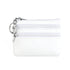Genuine Leather Coin Purse Mini Wallet with Triple Zipper Pockets Key Ring Holder Pouch for Cash & Cards - White