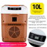 10L Digital Car Fridge Warmer 12V 24V 240V Portable Electric Cooler for Truck Car Home Camping LCD Display Brown
