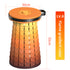 Portable Retractable Stool MAX Gen 8 Telescopic Camping Seat 50cm Tall Extra Wide Heavy Duty for Fishing BBQ & Outdoor Events Flame Gradient