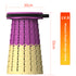 Portable Retractable Stool MAX Gen 8 Telescopic Camping Seat 50cm Tall Extra Wide Heavy Duty Mustard Purple & Mango Yellow for Camping & Festivals