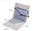 Portable Folding Camping Chair with Aluminum Support Rod Lightweight Mesh Lawn Seat and Backrest for Outdoor Beach Hiking Beige Mesh Style