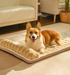 Thickened Soft Pet Bed Mat XL Size Coffee-milk Extra Large Dog Sleeping Pad Washable Cushion for Large Breeds and Multi-Pet Use All Season