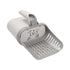 2-in-1 Cat Litter Scoop with Integrated Waste Bin Detachable Sifter Shovel Anti-Reflux Baffle Large Capacity Grey (Bags Not Included)