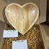 Handcrafted Heart Shaped Wooden Prayer Bowl with Prayer Cards and Raffia Natural Wood Grain Spiritual Gift for Home