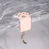 Macaron Paw Table Side Hook 2-Piece Set Adjustable Desk Hanging Clamp No-Drill Portable Bag Hook Light Pink