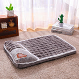 Thickened Pet Sofa Bed S Size 40x25cm Grey Dog Mat with Integrated Pillow Soft Washable Sleeping Pad for Dogs and Cats All Season Comfort