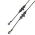 Black Hollow Bat Eyewear Chain 70cm Anti-Slip Glasses Strap with Gold Clasp Decorative Sunglasses Holder for Women