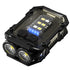 Mini EDC Keychain Flashlight Dual LED Super Bright 750mAh Type-C Rechargeable Magnetic Torch Work Light Black