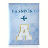 Fashion Initial Letter Passport Holder Stylish Travel Wallet Cover with Alphabet Pattern – Design A