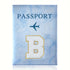 Fashion Initial Letter Passport Holder Stylish Travel Wallet Cover with Alphabet Pattern – Design B