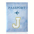 Fashion Initial Letter Passport Holder Stylish Travel Wallet Cover with Alphabet Pattern – Design J