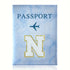 Fashion Initial Letter Passport Holder Stylish Travel Wallet Cover with Alphabet Pattern – Design N