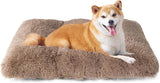 Luxury Long Plush Pet Bed Mat Faux Fur Crate Pad 110x75cm Brown XXL Soft Warm Cushion for Giant Dogs
