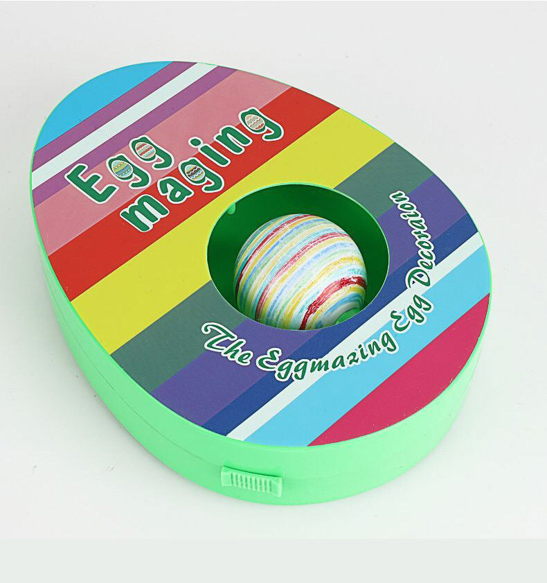 Easter Egg Decorating Kit Electric DIY Egg Painting Machine with 8 Colourful Markers and 3 Toy Eggs Rainbow Set
