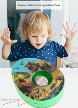 Easter Egg Decorating Kit Electric DIY Dinosaur Century Painting Machine with 8 Markers and 3 Toy Eggs Jurassic Set
