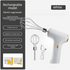 Compact Electric Dual-Head Handheld Egg Whisk Multi-Function Automatic Cream Whipper and Food Mixer J-8 White 1-Speed