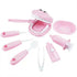 9 Piece Kids Dentist Pretend Play Set - Pink Educational Medical Kit with Teeth Model, Toothbrush & Tools - Oral Hygiene Learning Toy for Toddlers & Preschoolers