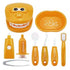 9 Piece Kids Dentist Pretend Play Set - Orange Educational Medical Kit with Teeth Model, Toothbrush & Tools - Oral Hygiene Learning Toy for Toddlers & Preschoolers