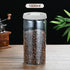 1800ml Extra Large Vacuum Sealed Glass Canister - One-Press Airtight Food Storage Jar - Tall Borosilicate Container for Bulk Coffee, Pasta & Cereal (White Lid)