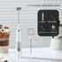 Rechargeable Electric Milk Frother Handheld - 3 Speed Adjustable Foam Maker with 2 Stainless Steel Whisks - Portable Coffee Mixer & Egg Beater for Flat Whites, Lattes & Baking (White)