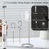 Rechargeable 3-in-1 Milk Frother Set with Metal Stand - Handheld Electric Whisk, Egg Beater & Mixing Hook - 3 Speed Foam Maker for Coffee, Lattes & Baking (White)