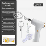 Professional 3-Speed Electric Handheld Egg Whisk and Cream Whipper Set J-9 White Dual-Head Automatic Mixer with Egg Separator