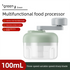 Manual Mini Garlic Chopper & Food Processor 100ml Portable 3-Speed Hand-Crank Mincer – Green Edition