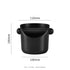 Compact Flat Mouth Espresso Knock Box Coffee Grounds Waste Bin with Anti-Slip Base and Rubber Bar for Home Coffee Stations