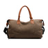 Brown Large Capacity Knitted Travel Bag with Shoe-Zone - Weekend Overnight & Carry-on Gym Bag