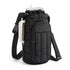 Black Nylon Quilted Insulated Water Bottle Bag for 18-64oz Flask - Lightweight Sports & Travel Puffer Shockproof Protective Pouch