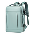 Green Expandable Travel Laptop Backpack with USB Charging Port - Waterproof Nylon Business Bag with 11cm Depth Extension (45x32cm)