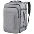 Grey Expandable 17-Inch Laptop Travel Backpack with USB Port - Durable TSA Friendly Carry-on Luggage Bag
