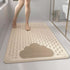 Khaki Eco-Friendly Bath Mat with Massage Points - Anti-Slip Suction Cup Safety Bathroom Rug (M Size 75.5X44x2 CM)