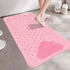 2-Pack Pink Eco-Friendly Bath Mat with Massage Points - Anti-Slip Suction Cup Safety Bathroom Rug (M Size 75.5X44x2 CM)