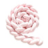 Pink 2M Nordic 3-Strand Hand-Braided Knot Long Pillow - Soft Plush Sofa Cushion, Room Decor for Bedroom & Living Room
