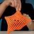 Orange 3D-Printed Articulated Starfish Fidget Toy for Stress Relief - Eco-Friendly 12cm Sensory Toy for Kids & Adults