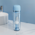 Blue Portable 2-in-1 Travel Toothbrush/Toothpaste Organizer & Mouthwash Cup - Lightweight and Durable Crystal Clear PC Material