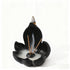 Black Zen Lotus Waterfall Backflow Aroma Diffuser - Premium Elegant Resin Craft for Meditation & Yoga, 10cm Compact Design